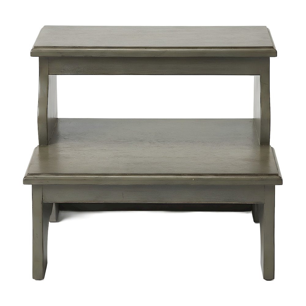 Kiln-Dried Acacia Wood Step Stool with Distressed Finish, 500 lb
