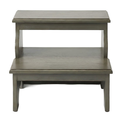 Kiln-Dried Acacia Wood Step Stool with Distressed Finish, 500 lb