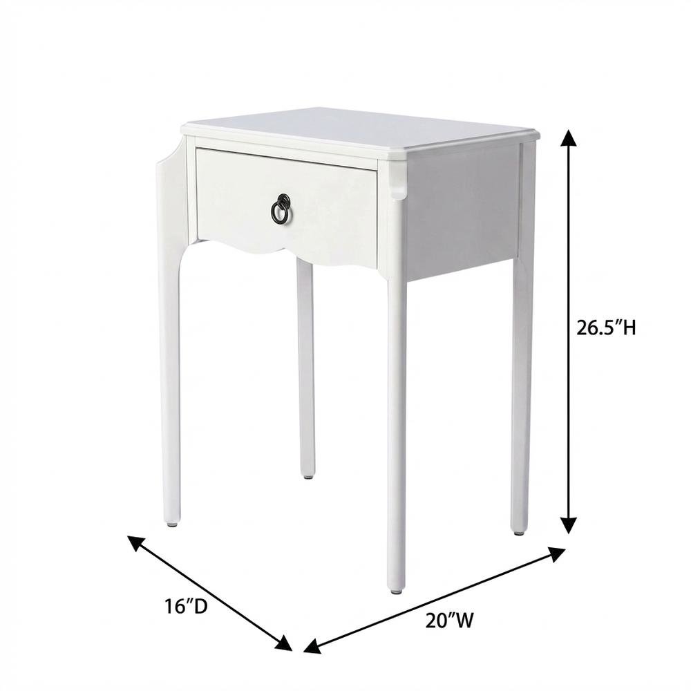 1-Drawer Nightstand with Storage, Transitional Bedside Table for Bedroom