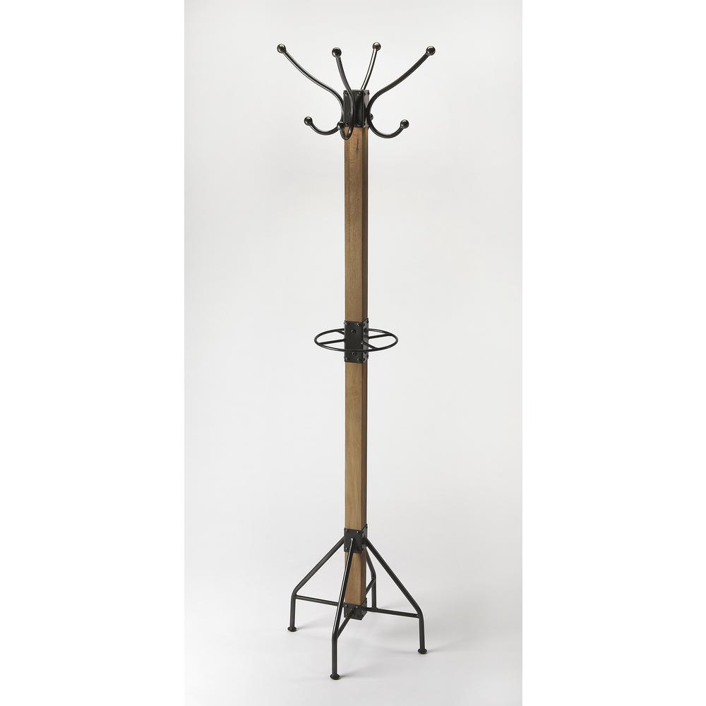 Logan Square Rustic Coat Rack/Tree, Medium Brown