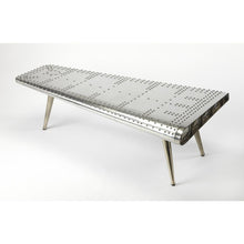Silver Aviation Coffee Table, Airplane Desk with Iron and Wood Solids