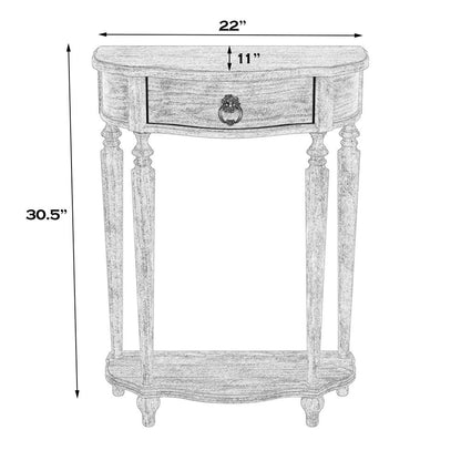 Antique Beige Console Table with Storage, Belen Kox