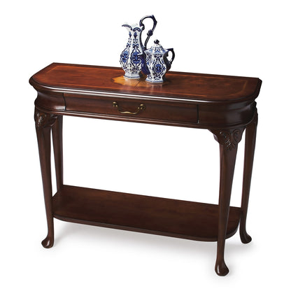 Dark Brown Console Table for Living Room - Narrow Entryway or Sofa Table
