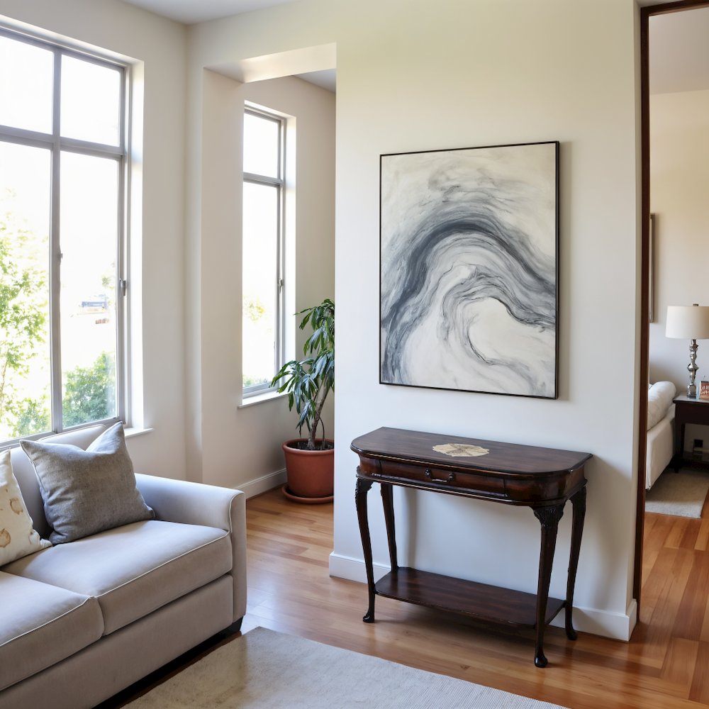 Dark Brown Console Table for Living Room - Narrow Entryway or Sofa Table