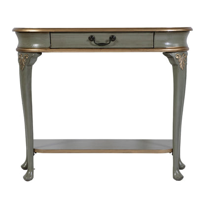 Ridgeland 36 in. W Wood 1 Drawer Console Table,Lower Open Shelf, Pastel Green
