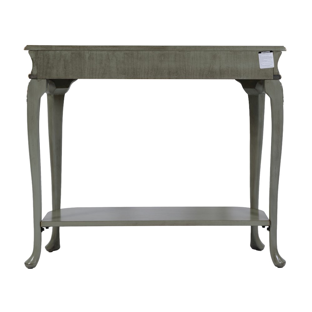 Ridgeland 36 in. W Wood 1 Drawer Console Table,Lower Open Shelf, Pastel Green