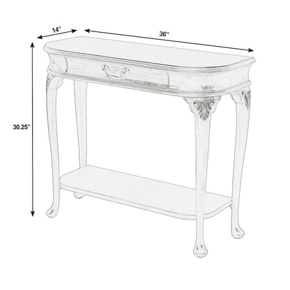 Ridgeland 36 in. W Wood 1 Drawer Console Table,Lower Open Shelf, Pastel Green
