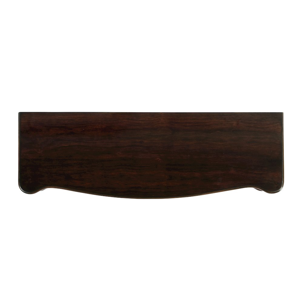 Alexander 37 in. W Wood 1 Drawer Console Table, Dark Brown