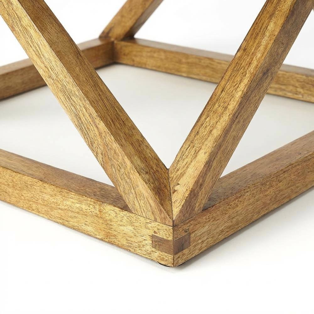 Square End Table with Marble Top, Modern Accent Side Table for Living Room