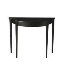 Demilune Console Table with Distressed Finish, Transitional Entryway Sofa Table