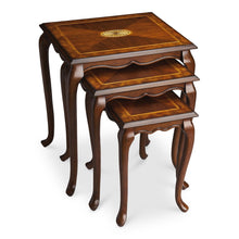 Medium Brown Nesting Side Tables Set of 3 for Living Room