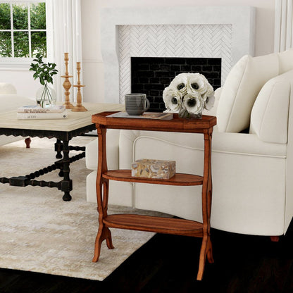 Hadley Side Table, Medium Brown