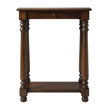 Traditional Chairside Table with Adjustable Shelf, Side Table, Cherry