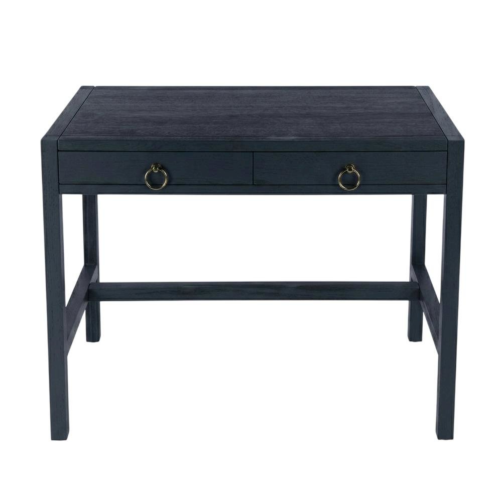 Transitional Writing Desk with 2 Drawers, Home Office Computer Workstation