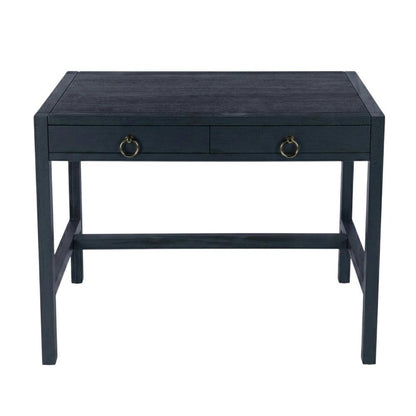 Transitional Writing Desk with 2 Drawers, Home Office Computer Workstation