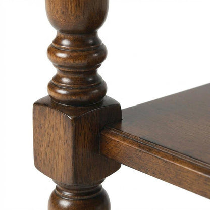 Traditional Chairside Table with Adjustable Shelf, Side Table, Cherry