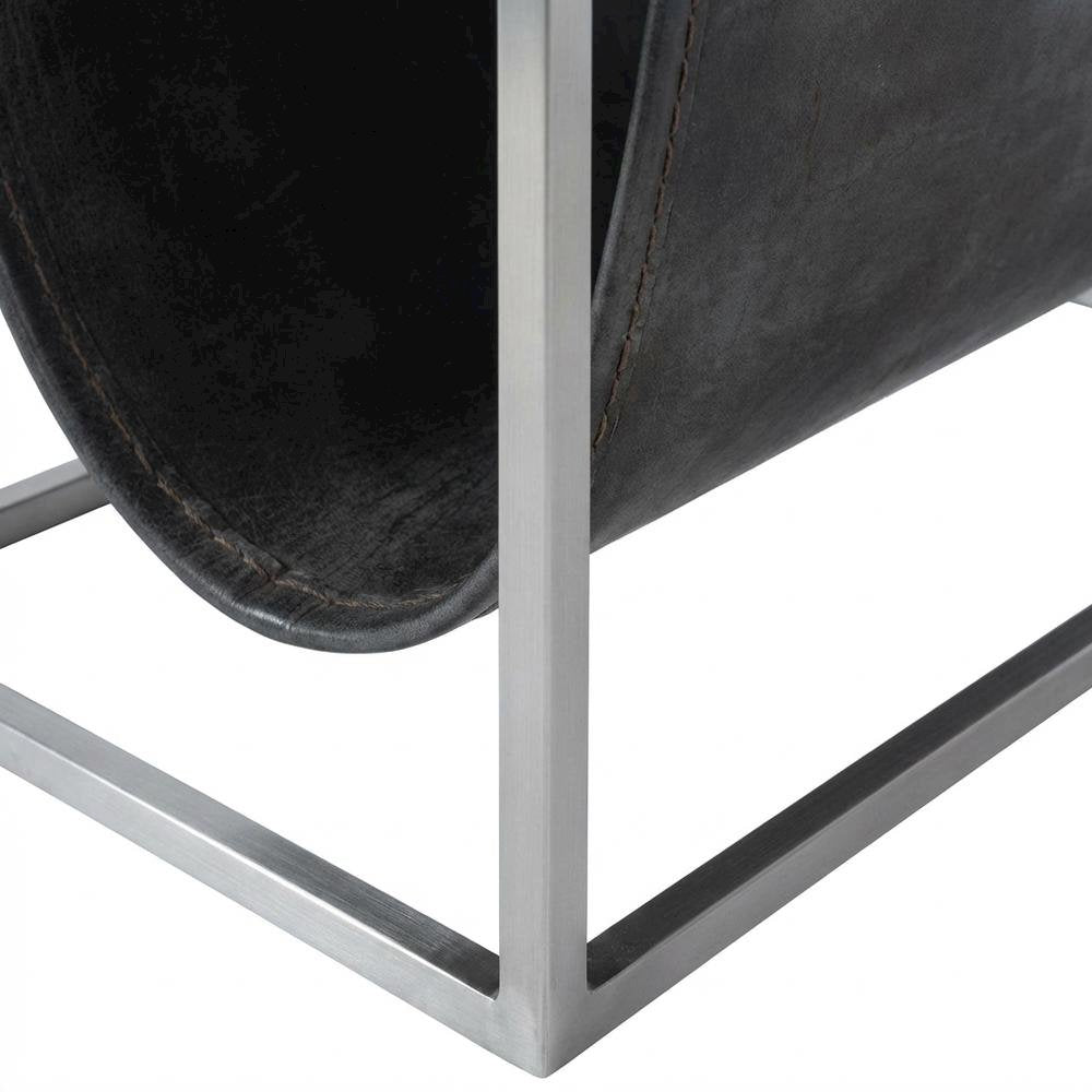 Modern Magazine Table with Marble Top, Metal Accent Side Table for Living Room