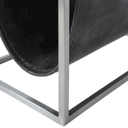 Modern Magazine Table with Marble Top, Metal Accent Side Table for Living Room