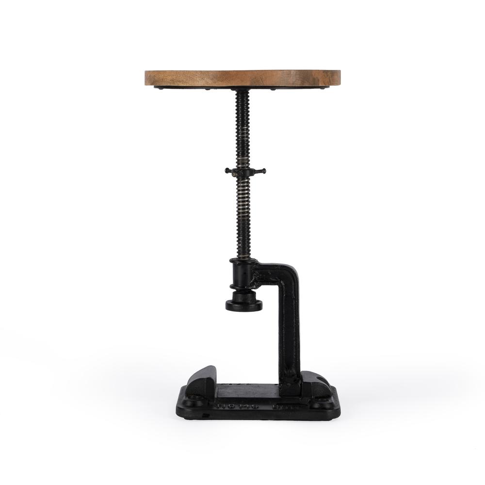 Ellis Adjustable Pedestal Side table, Multi-Color