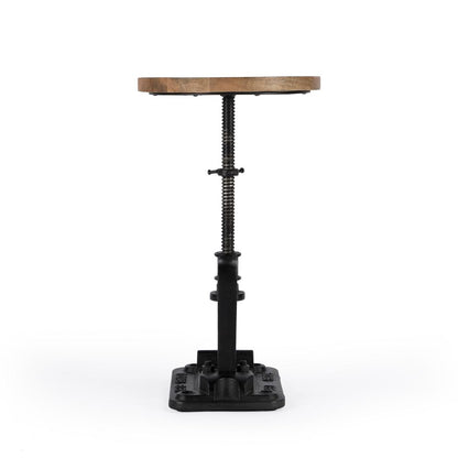 Ellis Adjustable Pedestal Side table, Multi-Color