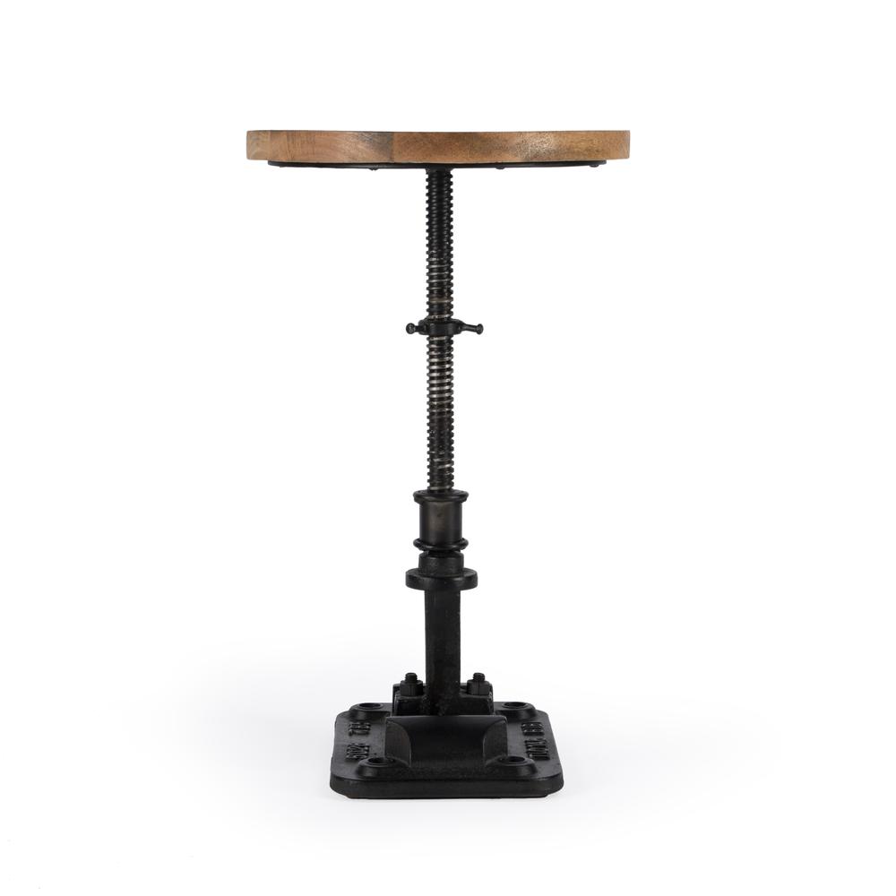 Ellis Adjustable Pedestal Side table, Multi-Color