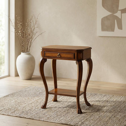 Traditional Console Table with Drawer for Entryway, Accent Sofa Table, Olive Ash