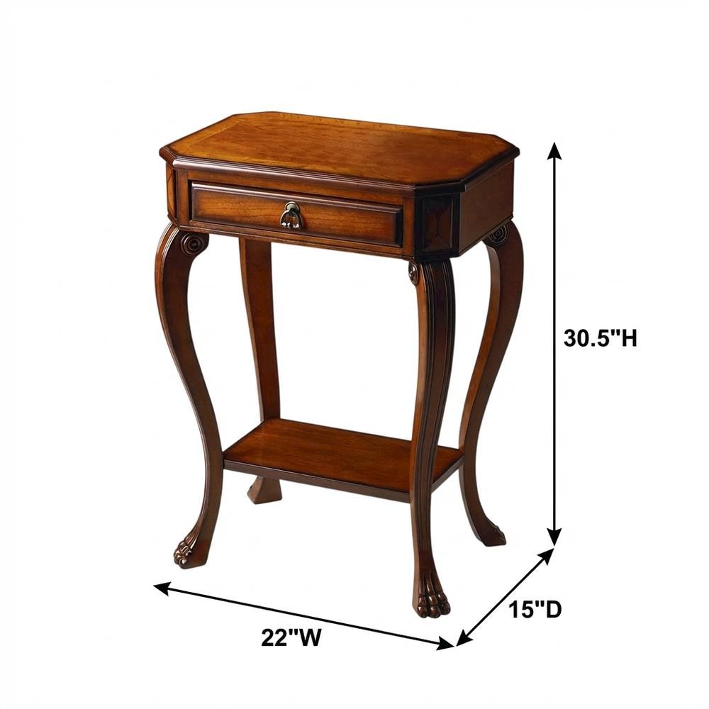 Traditional Console Table with Drawer for Entryway, Accent Sofa Table, Olive Ash