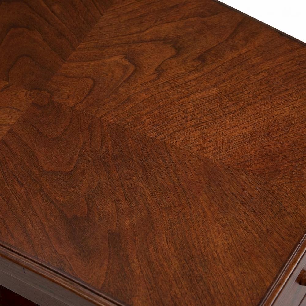 4-Drawer Chairside Chest with Storage, Transitional Side Table for Living Room