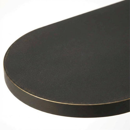 Geometric End Table, Industrial Oval Accent Side Table for Living Room