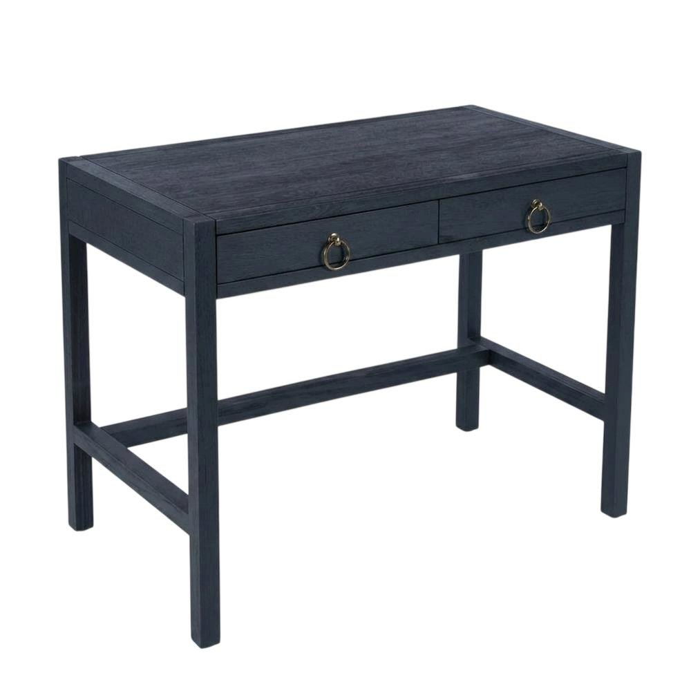 Transitional Writing Desk with 2 Drawers, Home Office Computer Workstation
