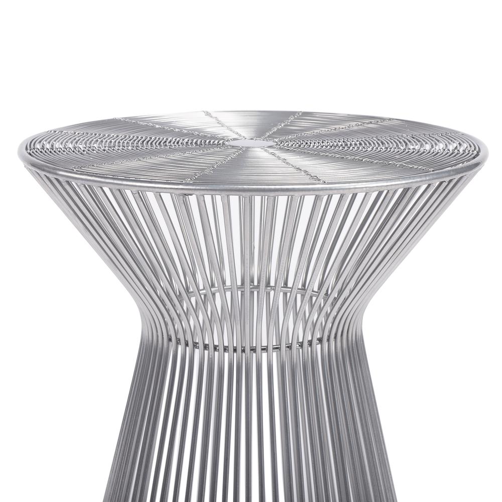 Greeley Metal Side Table, Silver