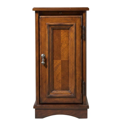 Transitional Chairside Chest with Storage, Accent Cabinet, Cherry