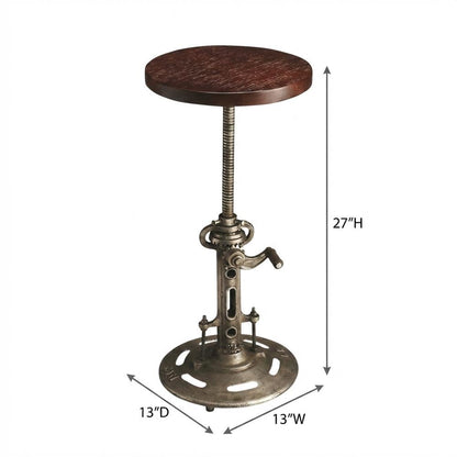 Industrial Bar Stool with Distressed Wood, Counter Stool for Kitchen Bar