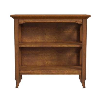 Elegant Medium Brown 2 Shelf Bookcase for Farmhouse and Modern Interiors