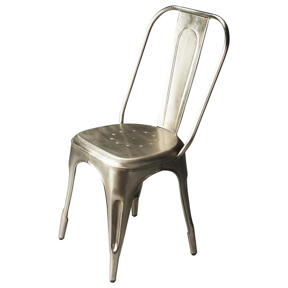 Garcon Iron Side Chair, Silver