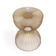 Gold Metal Side Table - Modern Accent Table for Living Room Decor