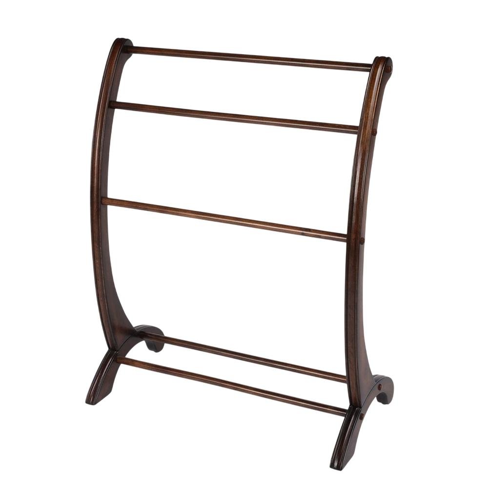 Wooden Blanket Stand, Transitional Quilt Rack for Bedroom and Living Room