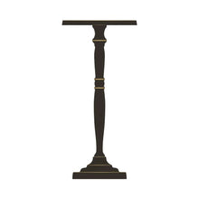 Round Metal End Table, Distressed Traditional Side Table for Living Room