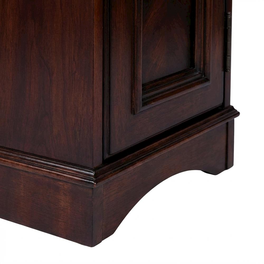 Transitional Chairside Chest with Storage, Accent Cabinet, Cherry