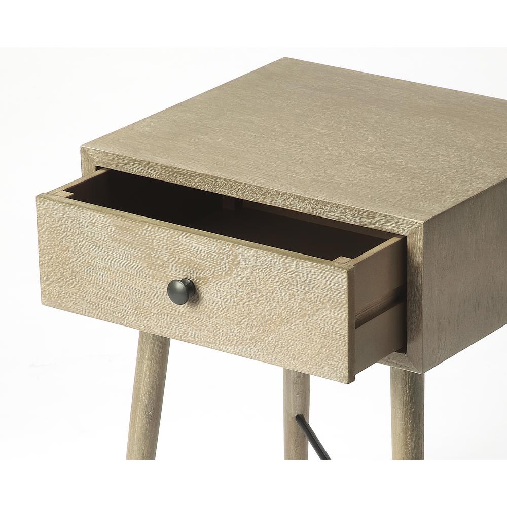 Delridge Nightstand, Gray, Tan/Beige