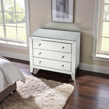Silver Mirrored Dresser – Mirror Dresser for Bedroom with 3 Drawers