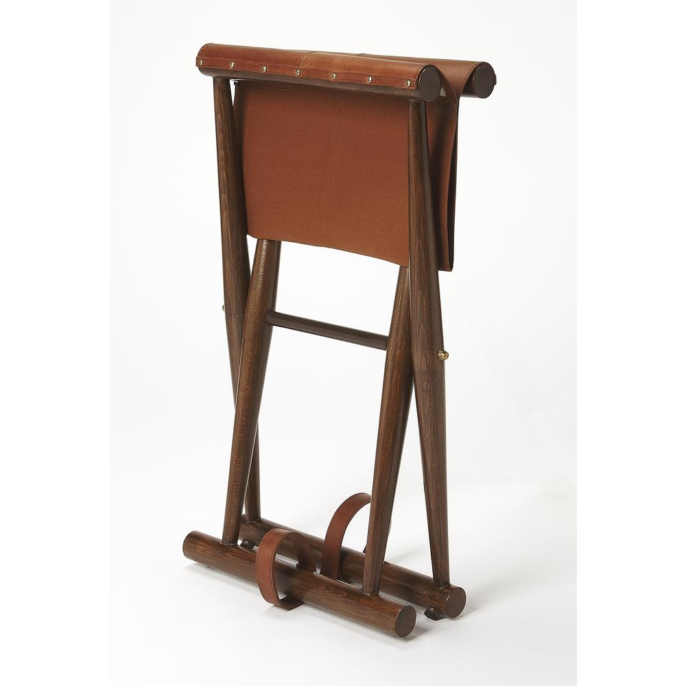 Sutton Leather Folding Stool, Belen Kox