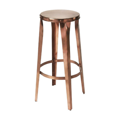 Backless Bar Stool with Round Seat, Industrial Counter Stool for Kitchen Bar