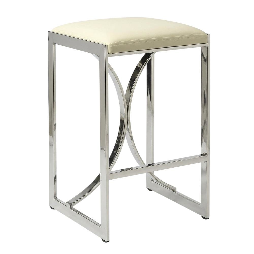 Pedestal Counter Stool with Footrest, Modern Contemporary Dining Room Chair