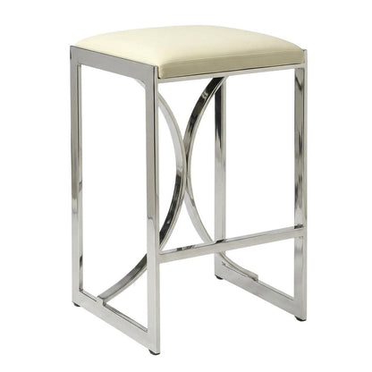 Pedestal Counter Stool with Footrest, Modern Contemporary Dining Room Chair