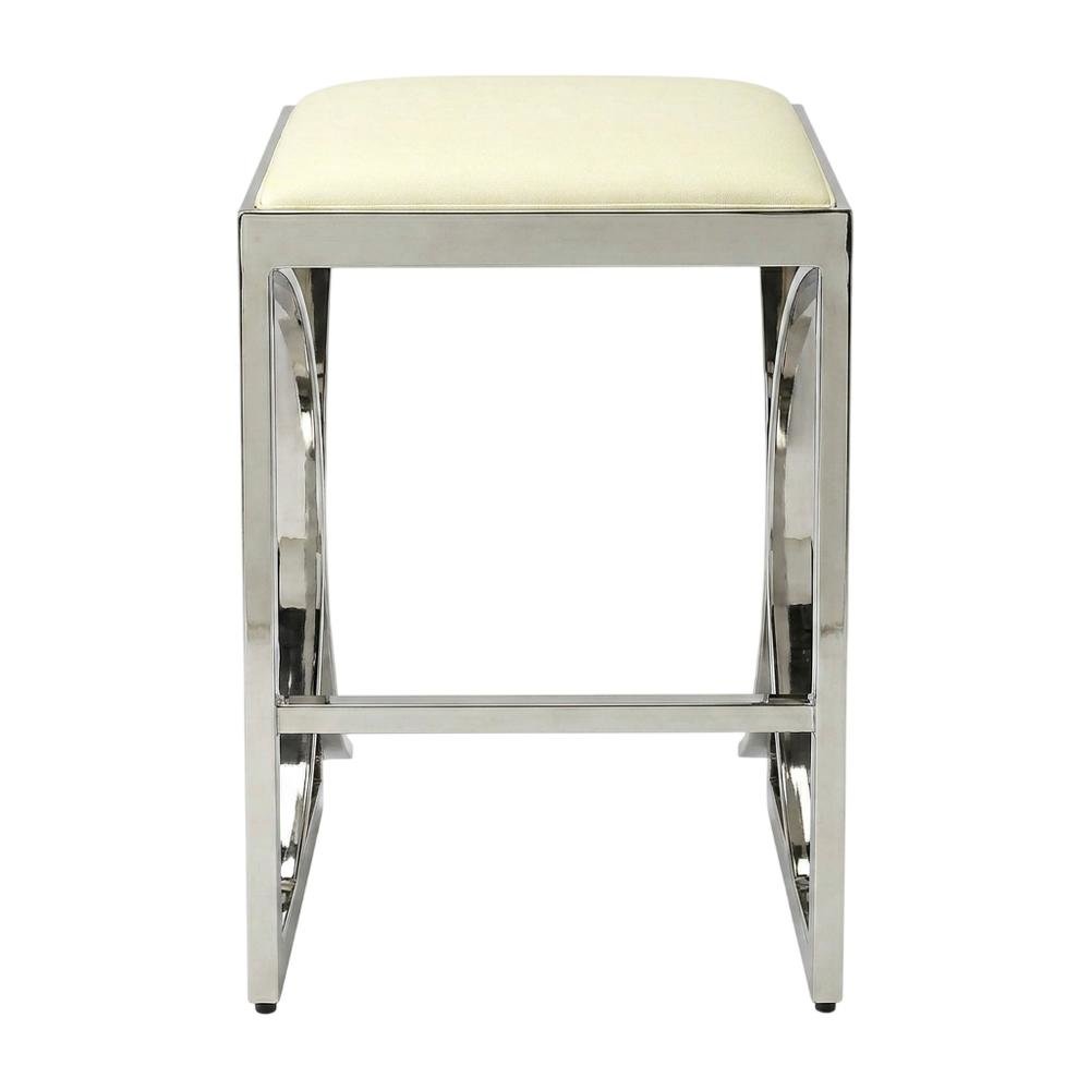 Pedestal Counter Stool with Footrest, Modern Contemporary Dining Room Chair