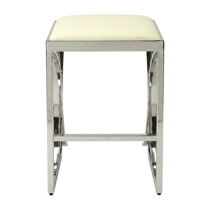 Pedestal Counter Stool with Footrest, Modern Contemporary Dining Room Chair