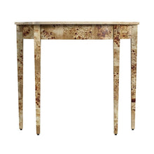 Light Brown Half Moon Console Table - Narrow Entryway and Sofa Table