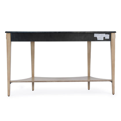 Astor 54"W Demilune Console Table, Tan/Beige