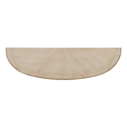 Astor 54"W Demilune Console Table, Tan/Beige